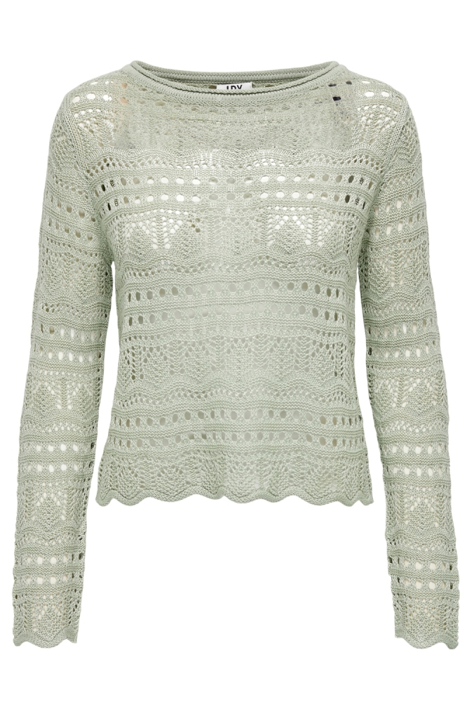 JDYSUN LAY L/S BOATNECK PULLOV. KNT 15287384 DESERT SAGE