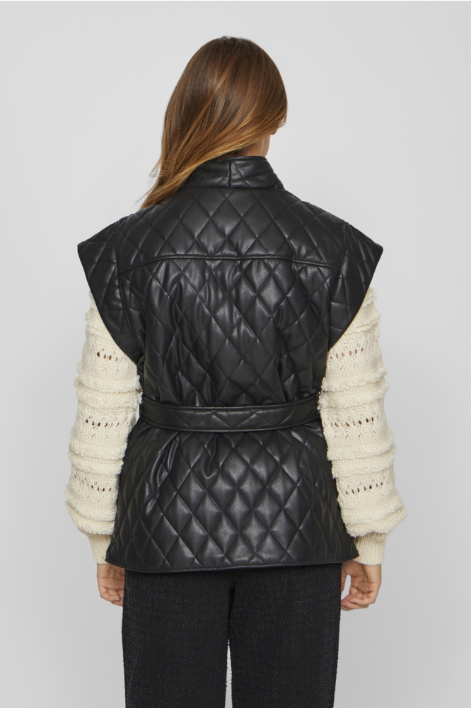 VIELBARA S/L QUILTED COATED VEST 14097835 Black Beauty