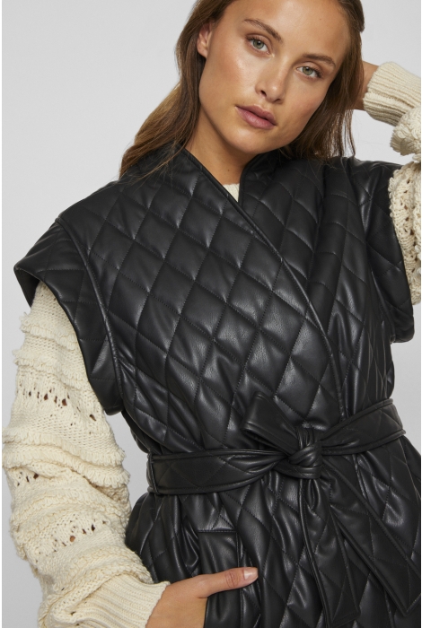 Vila vielbara s/l quilted coated vest