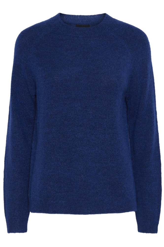 PCJULIANA LS O-NECK KNIT NOOS BC 17126277 BELLWETHER BLUE