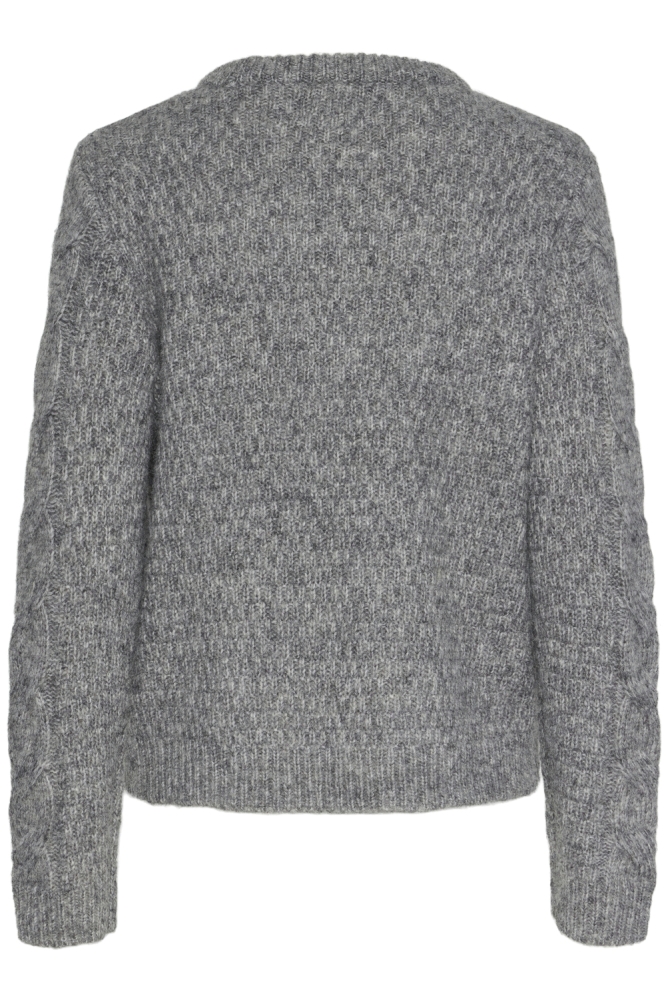 PCNINA LS O-NECK KNIT NOOS BC 17140372 MEDIUM GREY MELANGE