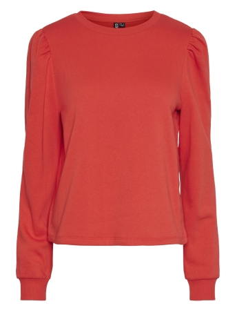 Pieces Trui PCCHILLI LS PUFF SWEAT NOOS CP BC 17151142 POPPY RED