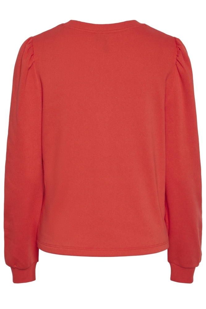 PCCHILLI LS PUFF SWEAT NOOS CP BC 17151142 POPPY RED