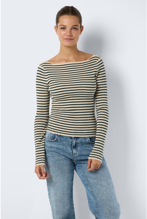 Noisy may nmfina l/s boat neck knit top fwd