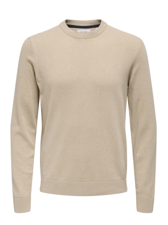 Only & Sons Trui ONSREX LIFE REG 12 CREW KNIT 22024080 SILVER LINING