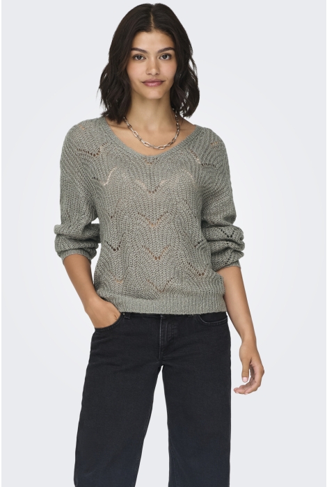 Jacqueline de Yong jdybadut l/s v-neck struc glitt pul