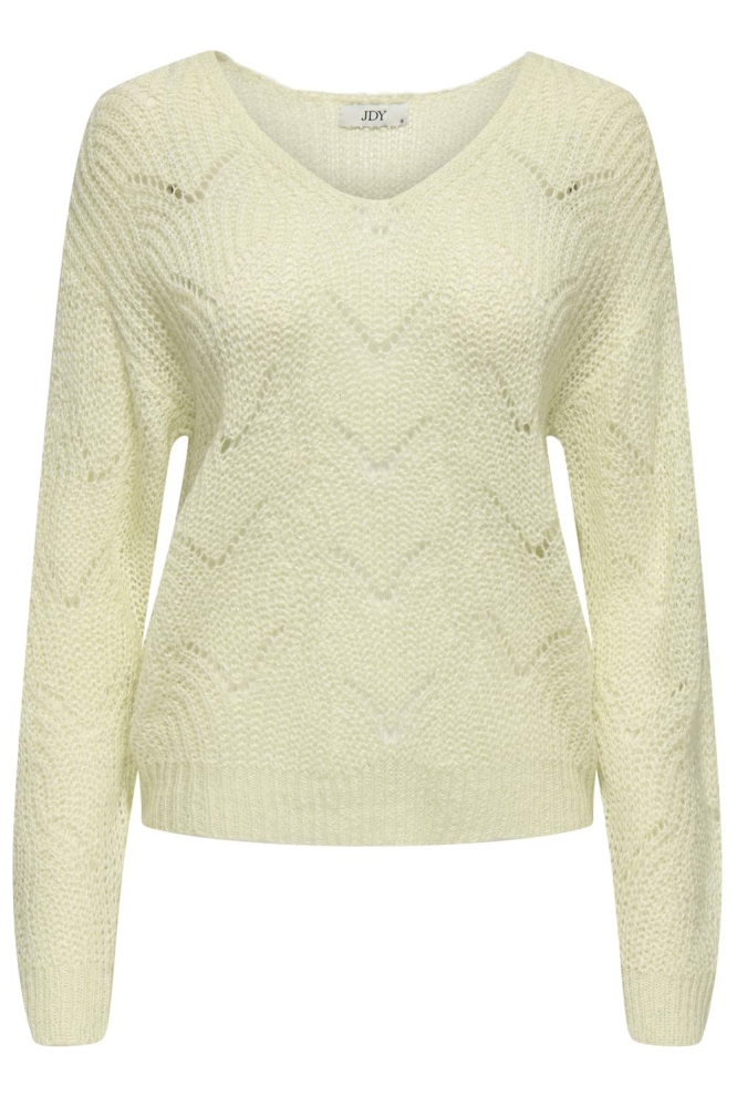 JDYBADUT L/S V-NECK STRUC GLITT PUL 15302387 Whitecap Gray/GOLD LUREX