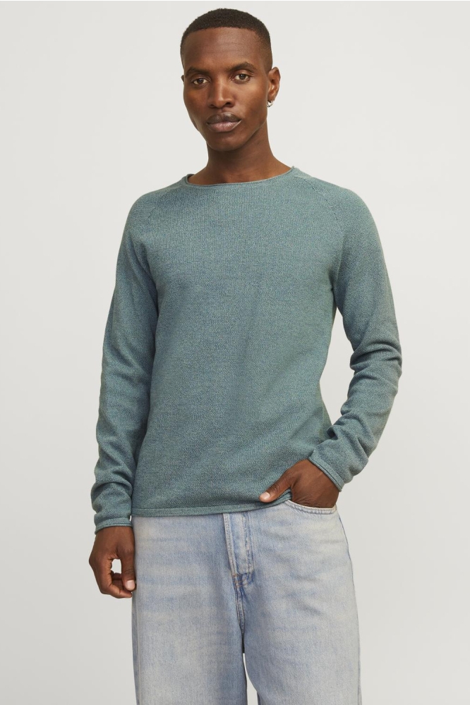 JJEHILL KNIT CREW NECK NOOS 12157321 Goblin Blue/Twist