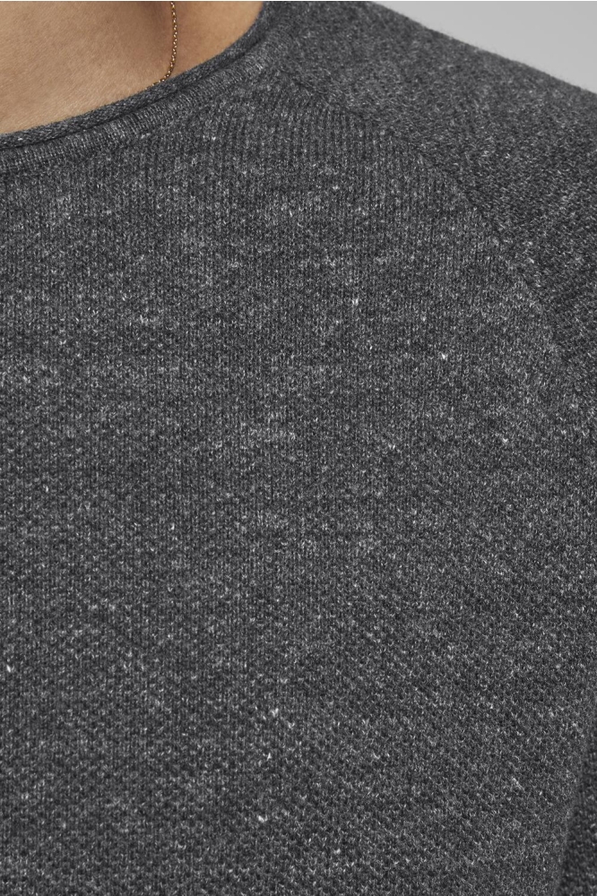 JJEHILL KNIT CREW NECK NOOS 12157321 Dark Grey Melange