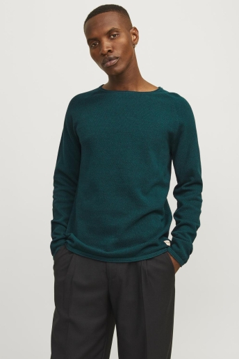 Jack & Jones Trui JJEHILL KNIT CREW NECK NOOS 12157321 Deep Teal/Twist