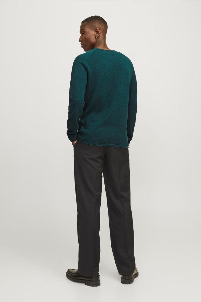 JJEHILL KNIT CREW NECK NOOS 12157321 Deep Teal/Twist