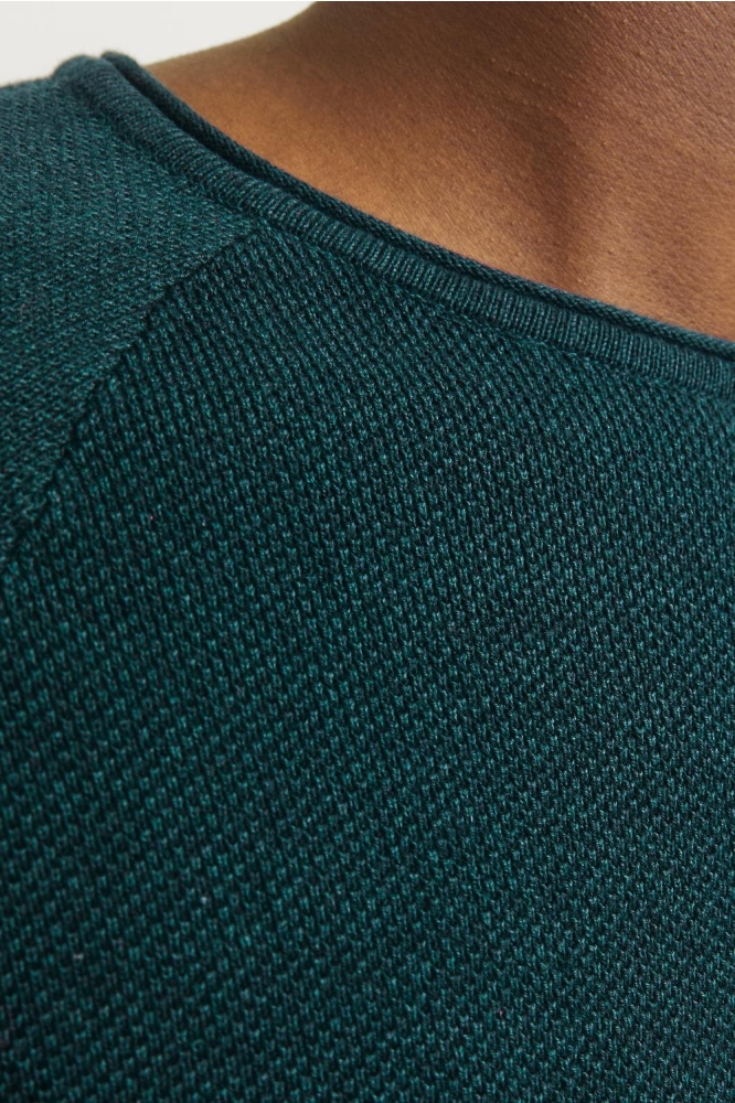 JJEHILL KNIT CREW NECK NOOS 12157321 Deep Teal/Twist