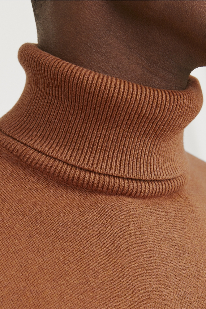 JJEEMIL KNIT ROLL NECK NOOS 12157417 MOCHA BISQUE