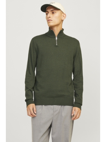 Jack & Jones Trui JJEEMIL KNIT HALF ZIP NOOS 12189339 Kombu Green