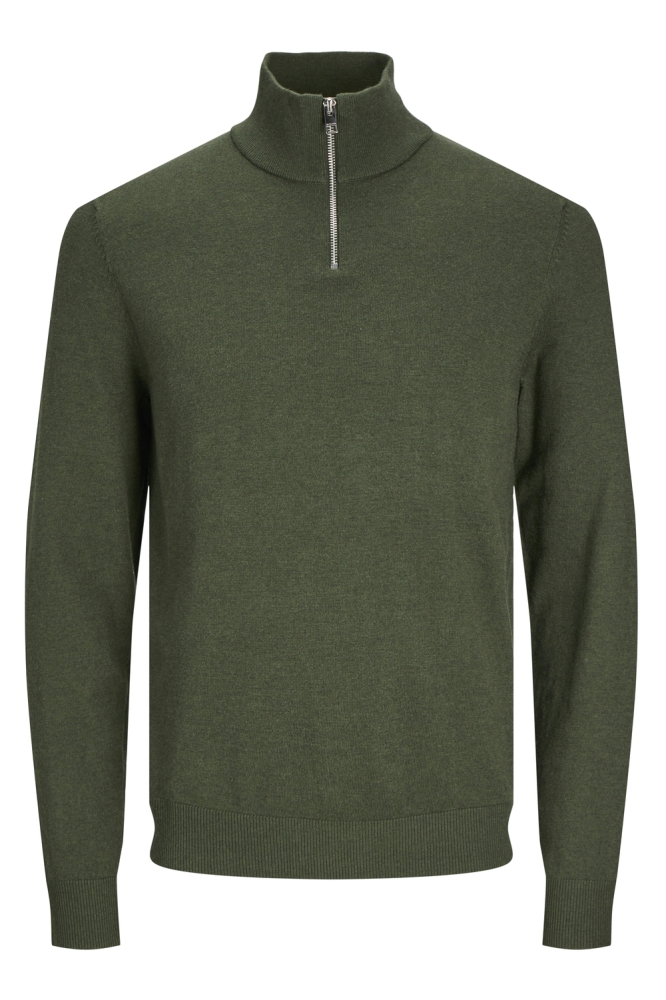 JJEEMIL KNIT HALF ZIP NOOS 12189339 Kombu Green