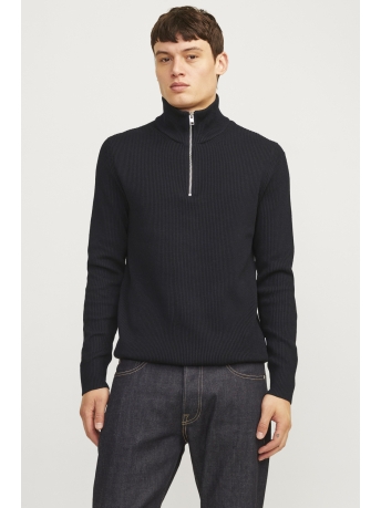 Jack & Jones Trui JJEPERFECT KNIT HALF ZIP SN 12257773 Black