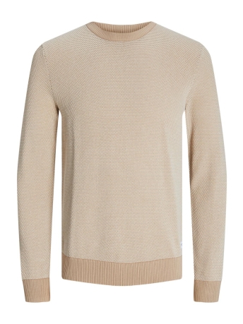 Jack & Jones Trui JJEGLOBE KNIT CREW NECK NOOS 12258139 Oatmeal