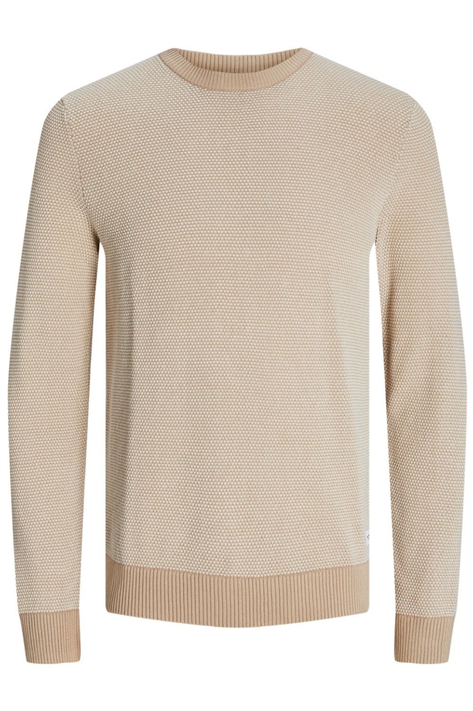 JJEGLOBE KNIT CREW NECK NOOS 12258139 Oatmeal