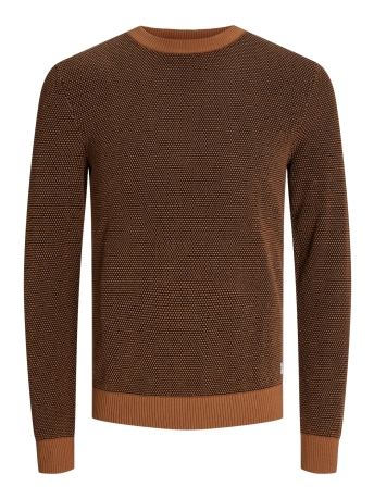 Jack & Jones Trui JJEGLOBE KNIT CREW NECK NOOS 12258139 MOCHA BISQUE