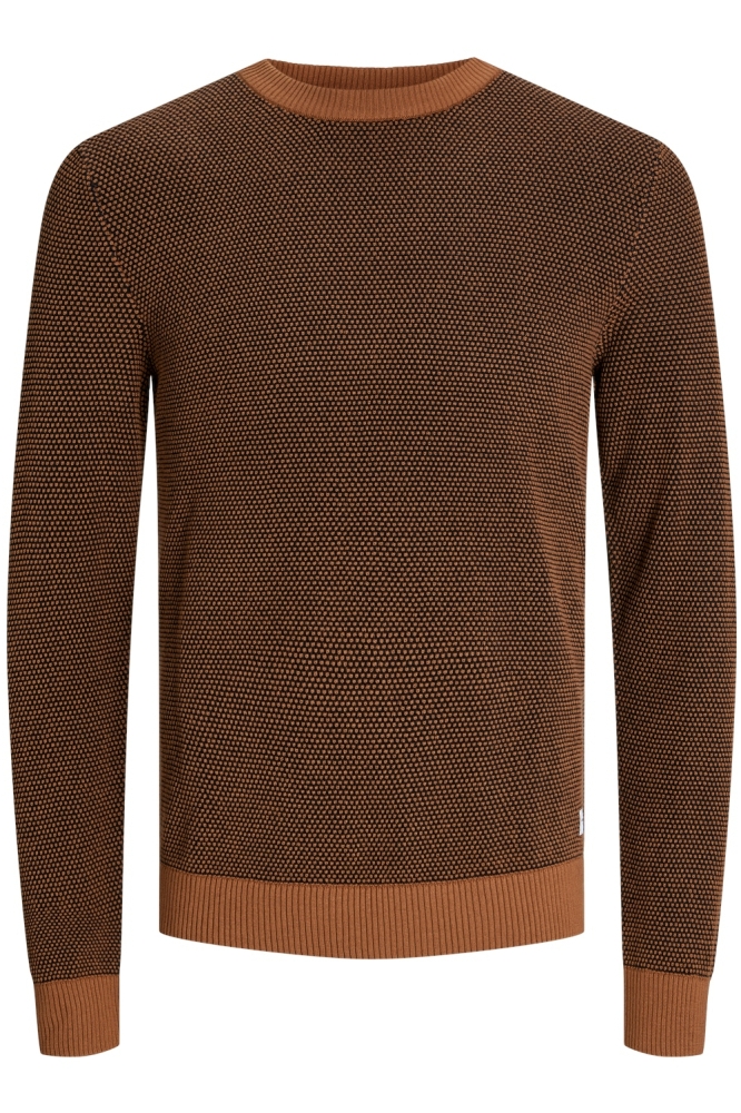 JJEGLOBE KNIT CREW NECK NOOS 12258139 MOCHA BISQUE