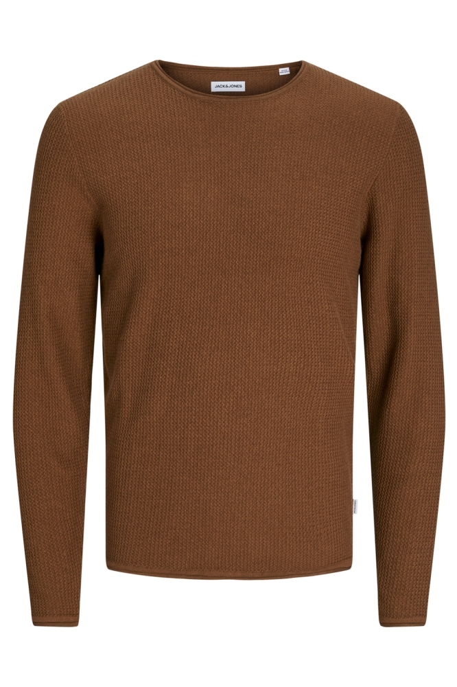 JJECOOPER KNIT CREW NECK NOOS 12258407 Mocha Bisque