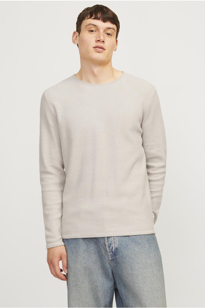 JJECOOPER KNIT CREW NECK NOOS 12258407 Oatmeal/Melange