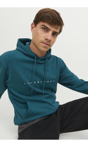 JJESTAR JJ SWEAT HOOD NOOS 12233972 DEEP TEAL