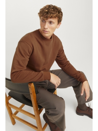 Jack & Jones Trui JJEBRADLEY SWEAT CREW NOOS 12249341 MOCHA BISQUE