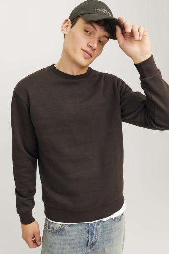 Jack & Jones Trui JJEBRADLEY SWEAT CREW NOOS 12249341 MULCH