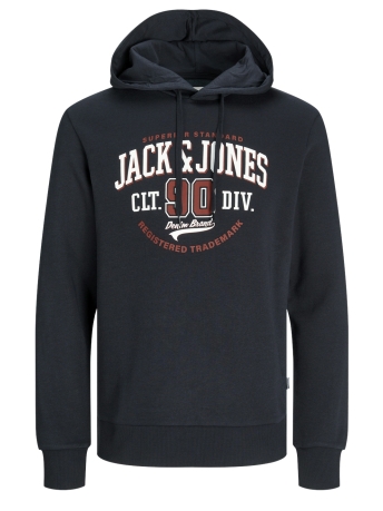 Jack & Jones Trui JJELOGO SWEAT HOOD 2 COL 24/25 NOOS 12255617 DARK NAVY