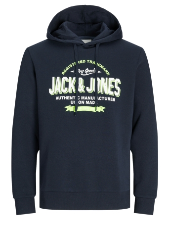 Jack & Jones Trui JJELOGO SWEAT HOOD 2 COL 24/25 NOOS 12255617 NAVY BLAZER