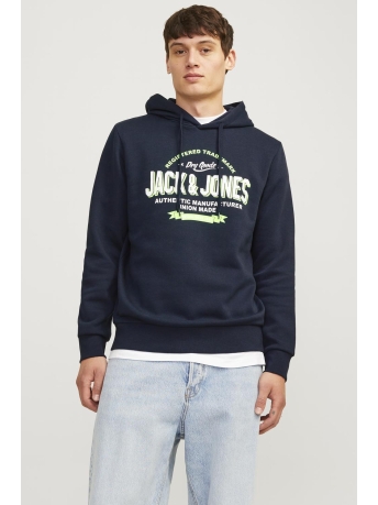 Jack & Jones Trui JJELOGO SWEAT HOOD 2 COL 24/25 NOOS 12255617 NAVY BLAZER