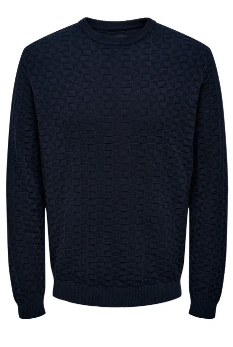 Only & Sons onskalle reg 12 struc crew knit noo