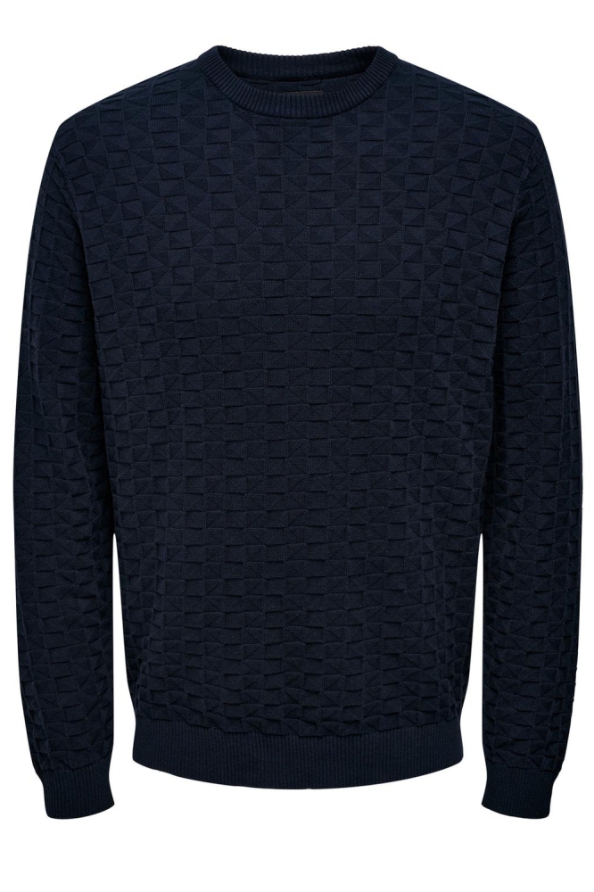 ONSKALLE REG 12 STRUC CREW KNIT NOO 22026559 Dark Navy