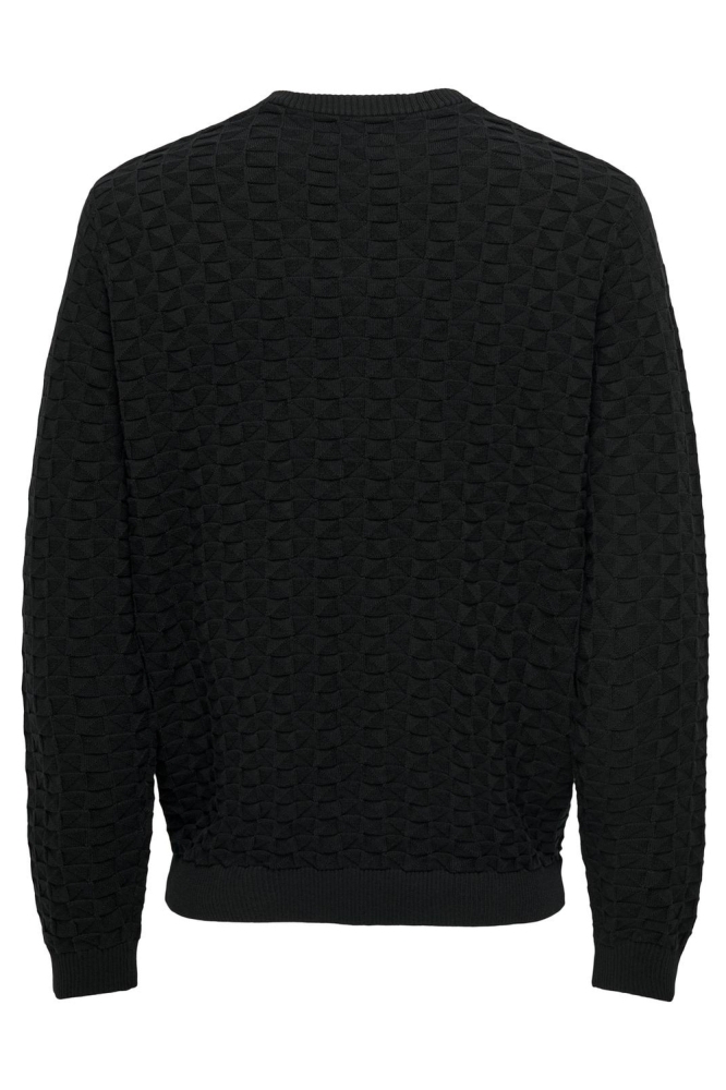 ONSKALLE REG 12 STRUC CREW KNIT NOO 22026559 Black