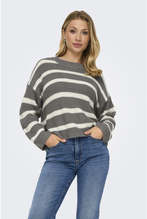 Jacqueline de Yong jdyjusty l/s stripe pullover knt no