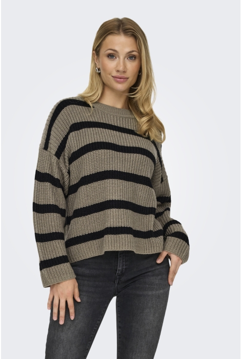 Jacqueline de Yong jdyjusty l/s stripe pullover knt no