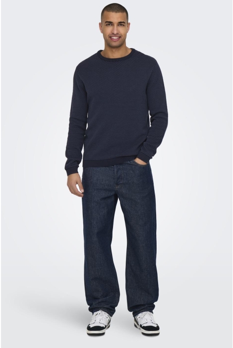 Only & Sons onstapa reg 12 struc ls crew knit n