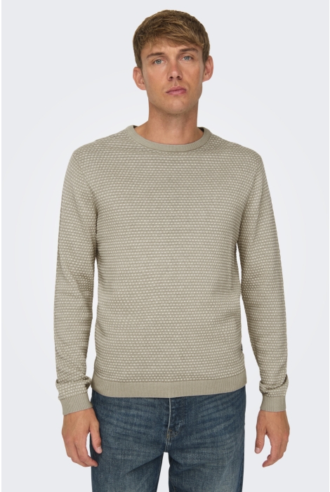 Only & Sons onstapa reg 12 struc ls crew knit n