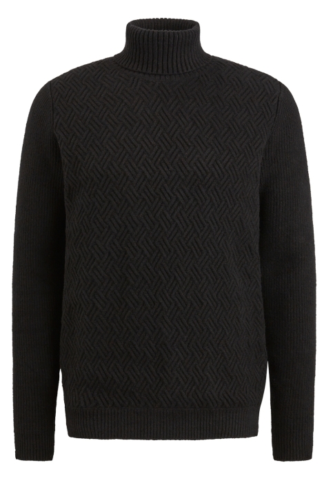 Vanguard roll neck cotton blend stretch