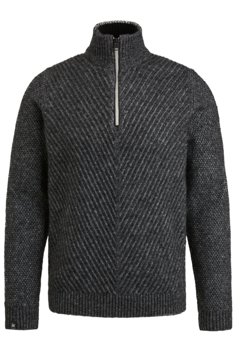 Vanguard half zip collar wool blend