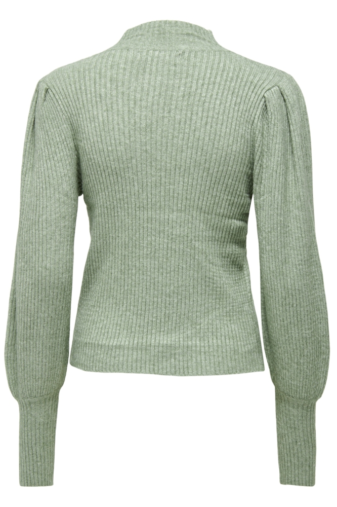 ONLKATIA L/S HIGHNECK PULLOVER KNT 15232494 Basil/W. MELANGE