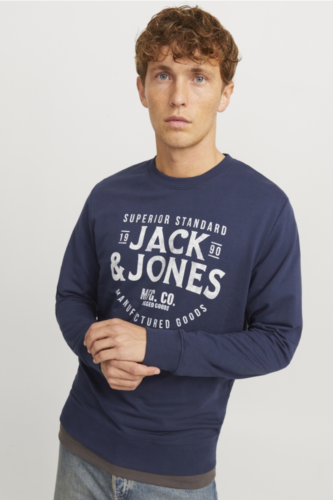 JJJEANS SWEAT O-NECK 12257108 Navy Blazer