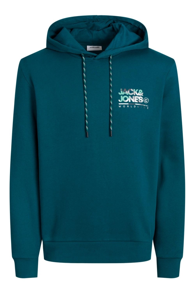 JJLUKE SWEAT HOOD 12256821 Deep Teal/SMALL