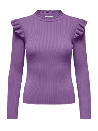 Only Trui ONLSIA SALLY RUFFLE LS PULLOVER KNT 15262455 Liatris