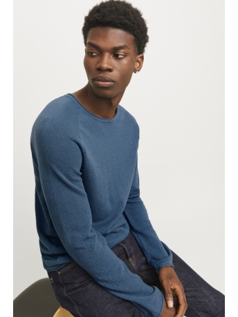 Jack & Jones Trui JJEHILL KNIT CREW NECK NOOS 12157321 OCEANVIEW/TWIST