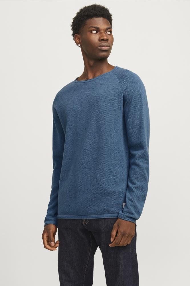 JJEHILL KNIT CREW NECK NOOS 12157321 OCEANVIEW/TWIST