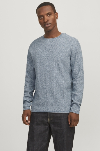 Jack & Jones Trui JJECOOPER KNIT CREW NECK NOOS 12258407 OCEANVIEW/TWIST