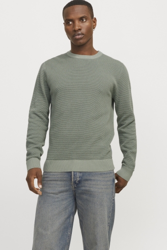 Jack & Jones Trui JJEGLOBE KNIT CREW NECK NOOS 12258139 iceberg Green