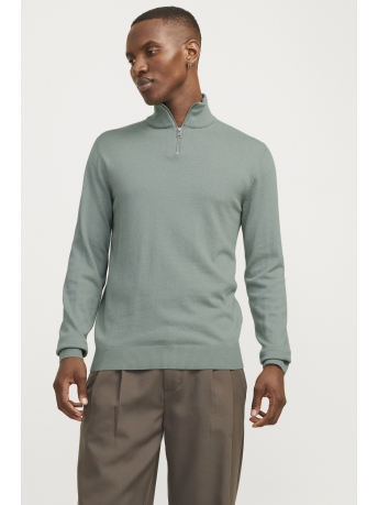 Jack & Jones Trui JJEEMIL KNIT HALF ZIP NOOS 12189339 ICEBERG GREEN